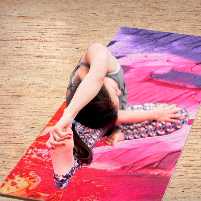 Tapis De Yoga Peinture Abstraite moderne colorée (Créateur téléchargé)