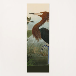 Tapis De Yoga Peinture de la faune d'Audubon Heron violet