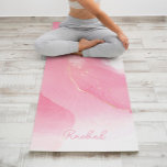 Tapis De Yoga Peinture rose et Motif de Parties scintillant Pers<br><div class="desc">Peinture et Motif de Parties scintillant Conception personnalisée.</div>
