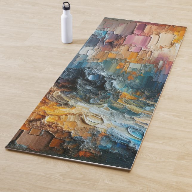 Tapis De Yoga Peinture texturée épaisse (En situation)