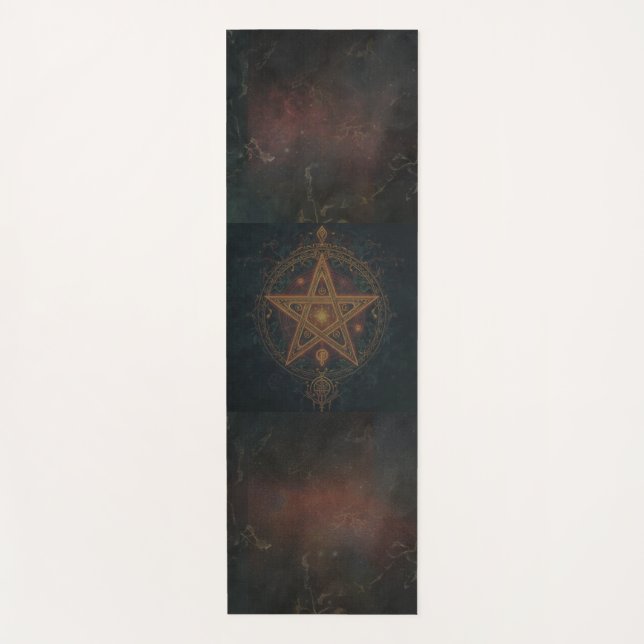 Tapis De Yoga Pentagramme Orné  (Devant)