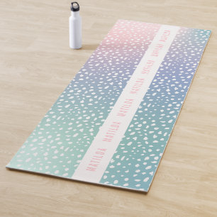 Tapis De Yoga Pente Pastel + spot avec rayures personnalisées