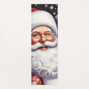 Tapis De Yoga Père Noël classique avec présent & ornements