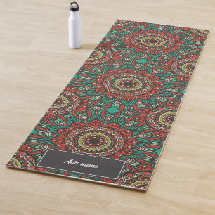 Tapis De Yoga Pères de la vie Mandala motif rétro nom personnali