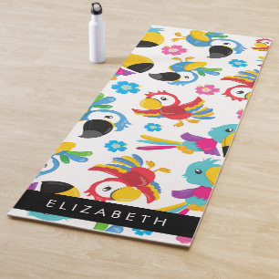 Tapis De Yoga Perroquets colorés, perroquets tropicaux, Votre No