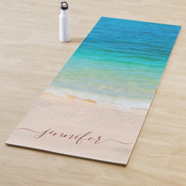 Tapis De Yoga Personalized Name Calligraphy Script Fitness (En situation)