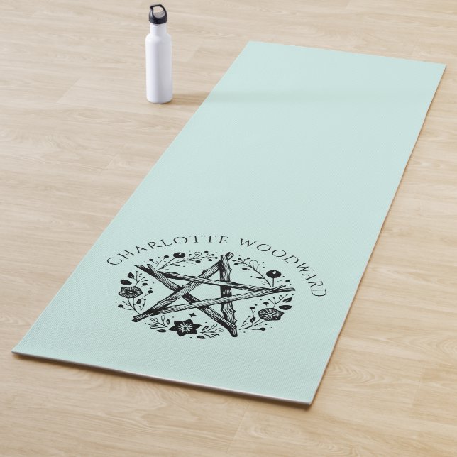 Tapis De Yoga Personalized Nature Floral  (En situation)