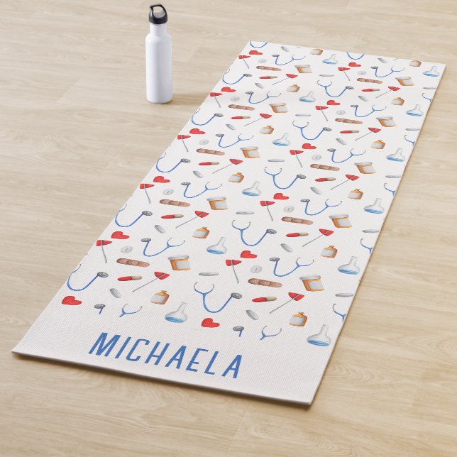 Tapis De Yoga Personalized Nurse Medicine Equipment Pattern (En situation)