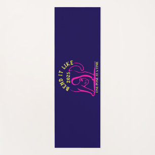 Tapis De Yoga Personnalisable "Plier comme 2025" Yoga Cat