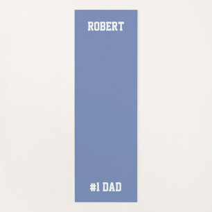Tapis De Yoga Personnalisé #1 Papa Fête des pères Yoga Mat Bleu