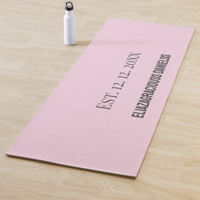 Tapis de yoga personnalisé avec initiale de monogr (En situation)