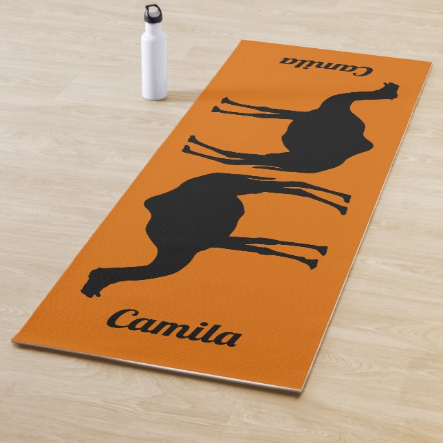 Tapis de yoga personnalisé avec silhouette dos cha (En situation)