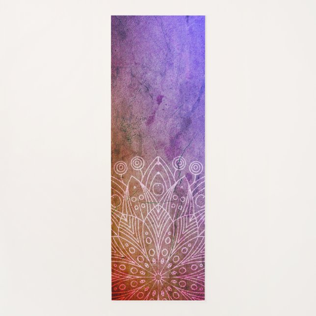 Tapis de yoga personnalisé mandala (Devant)
