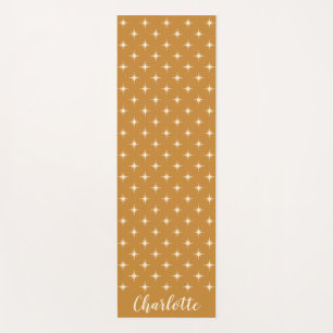 Tapis De Yoga Personnalisé Mid-Century moderne Black Ochre