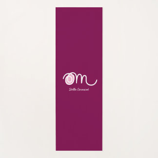 Tapis de Yoga Personnalisé Minimaliste Om Manuscri