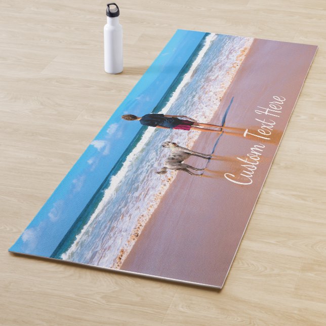 Tapis De Yoga Personnalisé Votre Animal Photo Yoga Mat Texte Per (En situation)