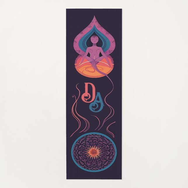 Tapis de yoga personnalisés avec monogramme (Devant)