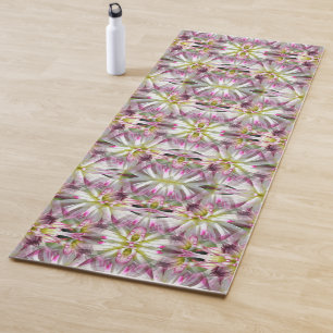 Tapis De Yoga Pétales à fleurs Dahlia Multiplié Abstrait