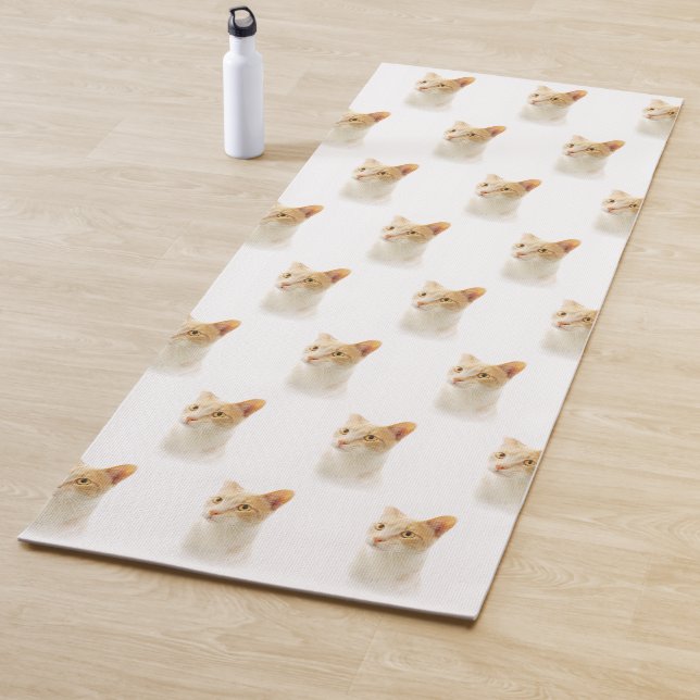 Tapis De Yoga Petit Chat Blondie Se Demandant (En situation)