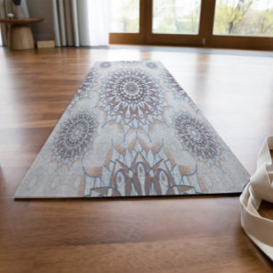 Tapis De Yoga Petit floral blanc tombé à la campagne