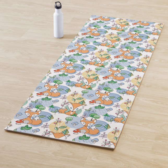 Tapis De Yoga Petit motif mignon de Fox (En situation)