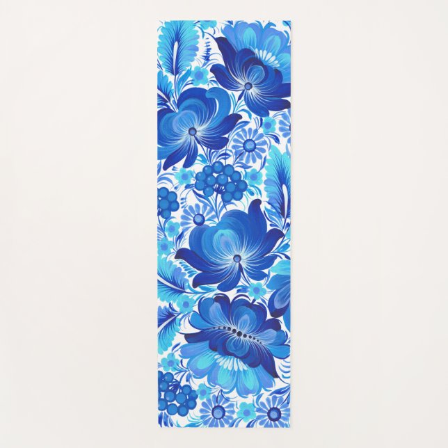 Tapis De Yoga Petrikivka Ukrainian traditional folk art. (Devant)