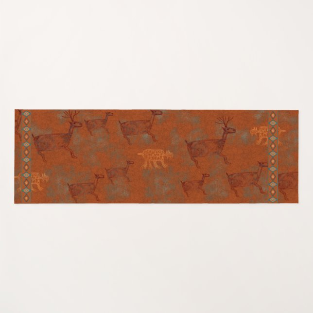 Tapis De Yoga Petroglyphes du sud-ouest des Canyons (Devant (Horizontal))
