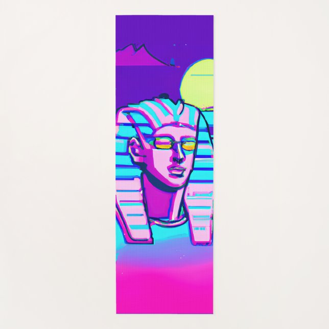 Tapis De Yoga Pharaon Synthwave (Devant)