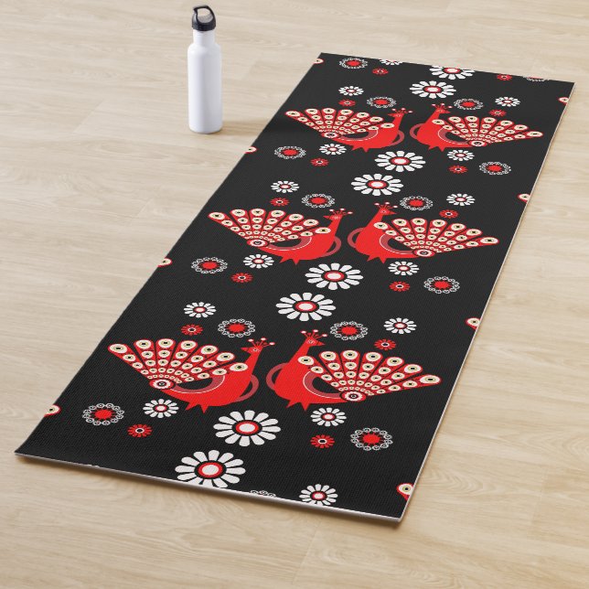 Tapis De Yoga Pheasers Peacock Art (En situation)