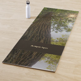 Tapis de Yoga Photo de Forêt Paisible avec Lumière