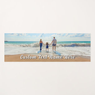 Tapis de yoga photo personnalisé avec texte