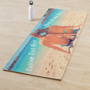 Tapis De Yoga Photo personnalisée et texte Yoga Mat Votre propre