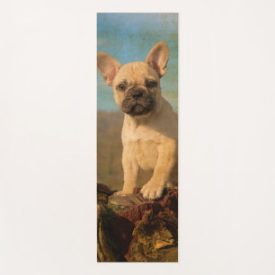 Tapis De Yoga Photo Vintage de la petite chienne française Bull