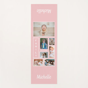 Tapis De Yoga Photos de la famille Coral Pink personnalisées