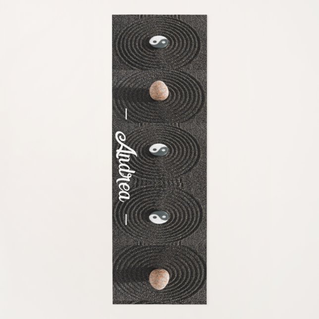 Tapis De Yoga pierre de mer moderne psychédélique personnalisée (Devant)