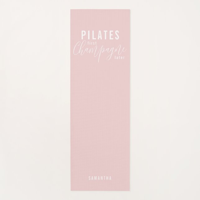 Tapis De Yoga Pilates amusants Premier Champagne Plus Tard Entra (Devant)