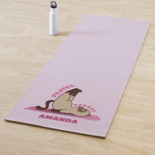 Tapis De Yoga Pilates Badass entraînement Kitty Cat Nom personna