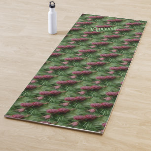 Tapis De Yoga Pinecones Et Aiguilles De Pins Motif De La Nature