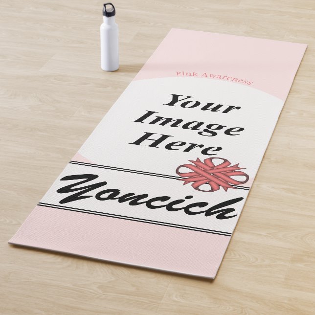 Tapis De Yoga Pink Clover Ribbon (En situation)