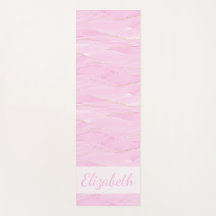 Pink White Gold Marble Calming Mindfulness Name