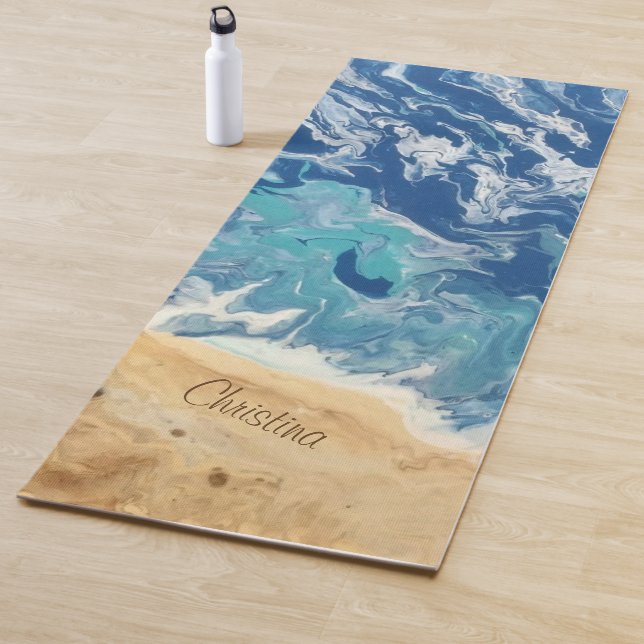 Tapis De Yoga Plage Abstrait Yoga Mat personnalisé (En situation)
