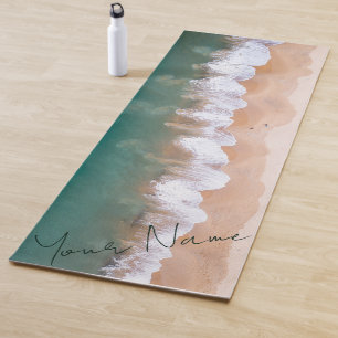 Tapis De Yoga Plage de bord de mer personnalisée Soleil levant a