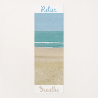 Tapis De Yoga Plage Sable Océan Ciel Yoga Mats