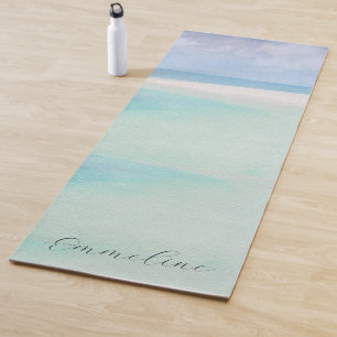 Tapis De Yoga Plage tropicale personnalisée