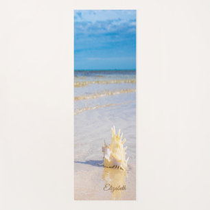 Tapis De Yoga Plage tropicale, Sable, Coquillage - Personnalisé