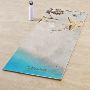 Tapis De Yoga Plage tropicale, Sable, Coquillage, Plage - Person