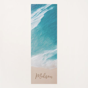 Tapis De Yoga Plage tropicale Vagues océaniques Yoga personnalis