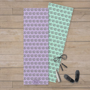 Tapis De Yoga Plaisir Pretzel thème double côté lilas / pâle tur
