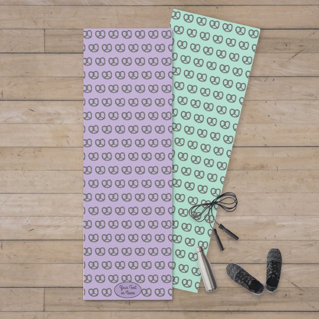 Tapis De Yoga Plaisir Pretzel thème double côté lilas / pâle tur (Créateur téléchargé)