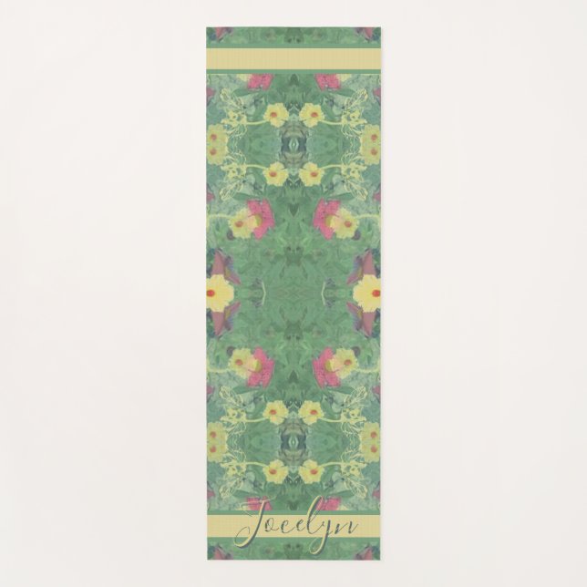 Tapis De Yoga Plancher Floral Yoga Mat (Devant)